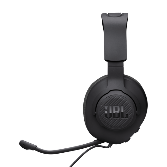 JBL Quantum 100M2 - Black - Wired over-ear gaming headset with detachable mic and mute option - Left